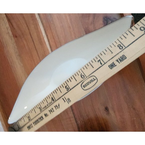 Lenox Olympia Nut Dish cream silver trim 1960s vintage danish modern style - Picture 8 of 9